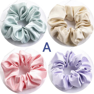 Satin Scrunchies - Set of 4