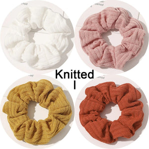 Satin Scrunchies - Set of 4