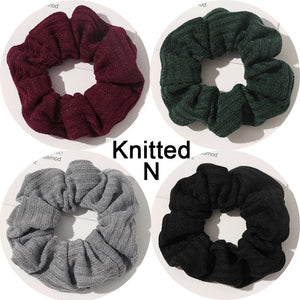 Satin Scrunchies - Set of 4